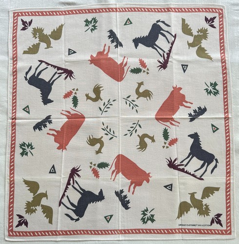 Bandana vintage beige cotone