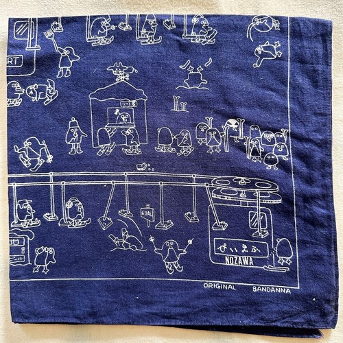 Bandana vintage navy cotone - bandana,