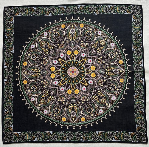 Fazzoletto vintage nero - , cotone