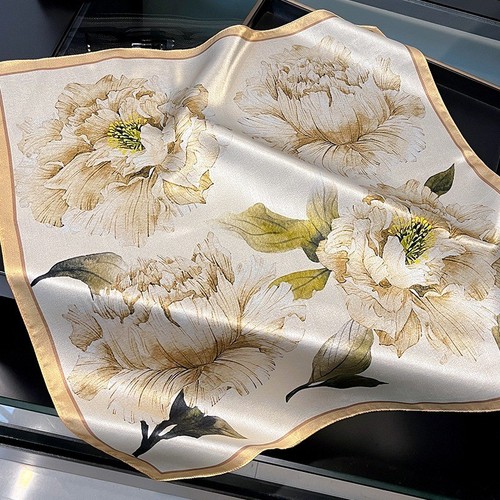 Sciarpa donna 100 seta beige - 100%,